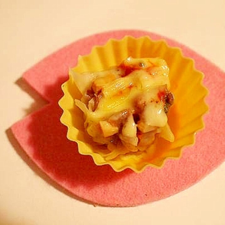 お弁当に♪ レンジでシュウマイのケチャ&チーズ